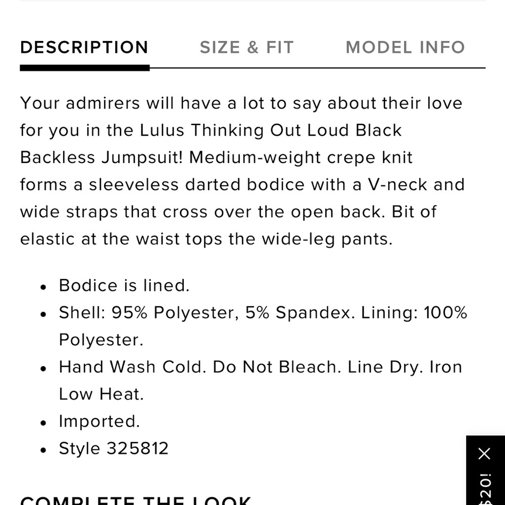 Lulus Thinking Out Loud Backless Jumpsuit, Black, Size XS - Picture 8 of 13